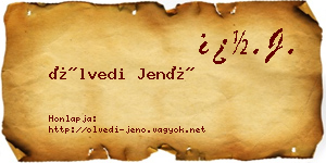 Ölvedi Jenő névjegykártya